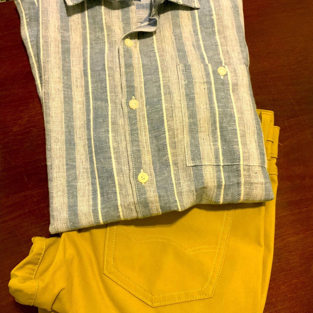 Men’s linen shirt 50% linen…50% cotton size small